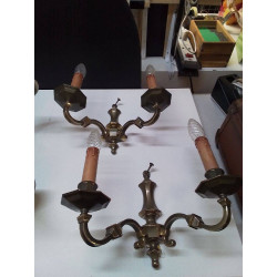 PAIRE D\'APPLIQUES METAL