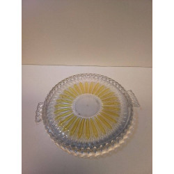 PLAT EN VERRE TON JAUNE 