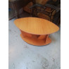 TABLE BASSE OVALE A ROULETTE