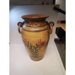 AMPHORE MOTIF FLEURS 