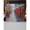 HUILE SUR TOILE CABINE TELEPHONIQUE
