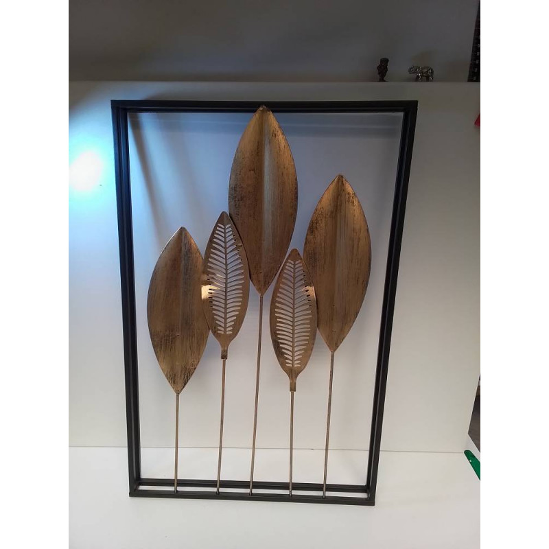 DÉCORATION FEUILLE METAL 