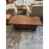 TABLE BASSE BOIS MASSIF 2 TIROIRS