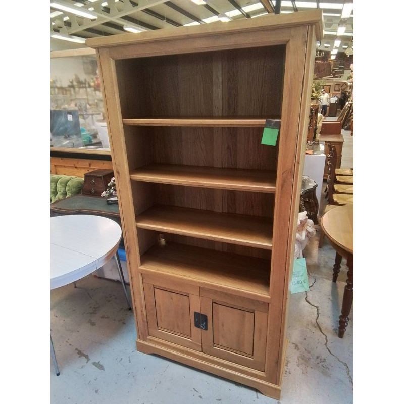 BIBLIOTHÈQUE BOIS MODERNE 2 PORTES 
