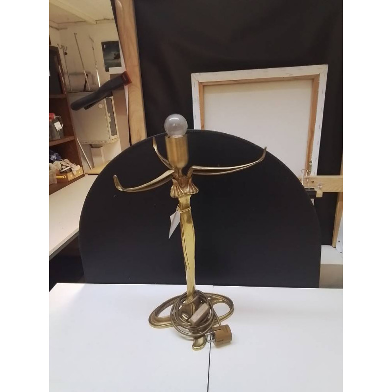 PIED DE LAMPE ART DECO EN LAITON