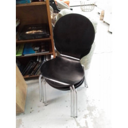 LOT DE 4 CHAISES NOIR 
