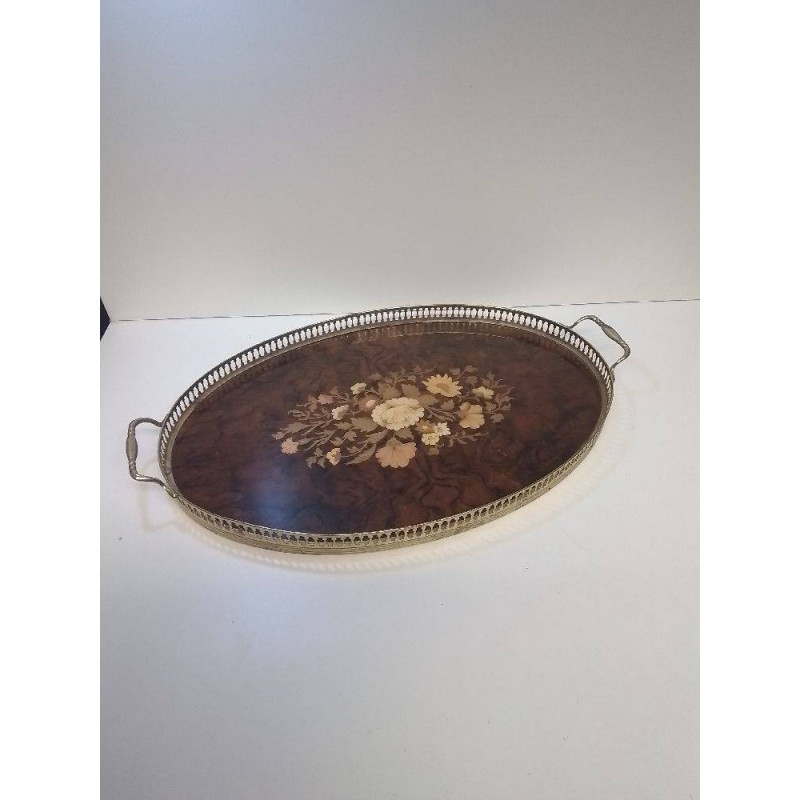 PLAT BORD DORE MOTIF FLEURS