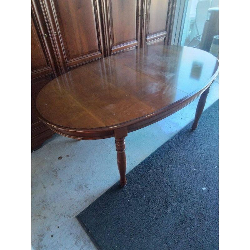TABLE OVALE EN MERISIER AVEC ALLONGE