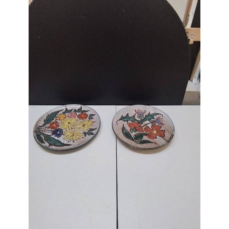 ASSIETTE CÉRAMIQUE MOTIF FLEURS LA PIECE