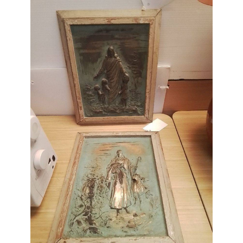 CADRE RELIGIEUX METAL ET BOIS LA PIECE