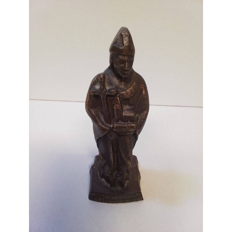 STATUETTE BRONZE ST WILLIBRORD 17CM