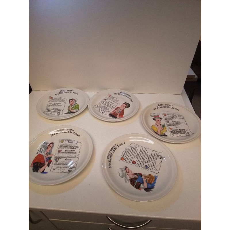 LOT D\'ASSIETTES GASTRONOMIE DE FRANCE