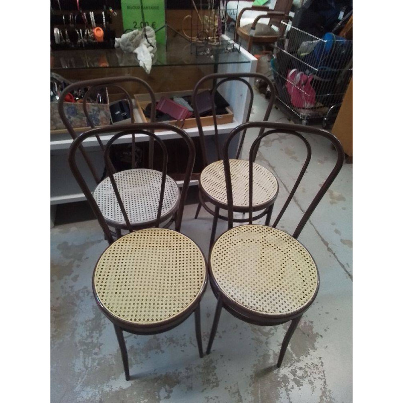 LOT DE 4 CHAISES STYLE BISTROT 