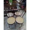 LOT DE 4 CHAISES STYLE BISTROT 