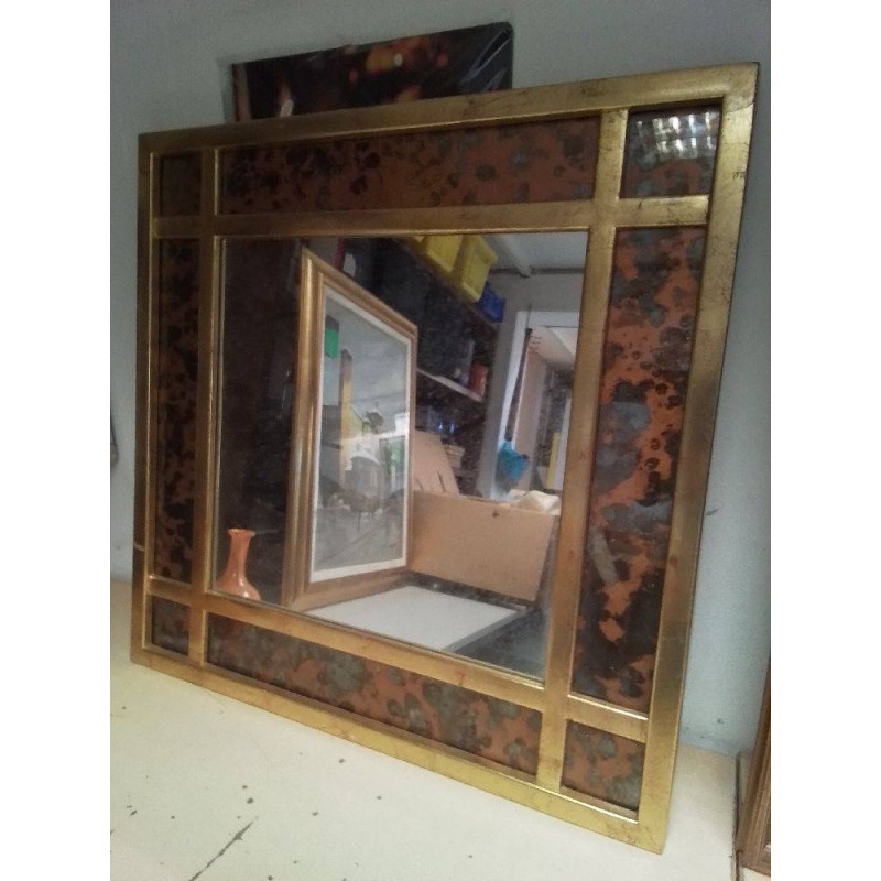 MIROIR ENCADREMENT DORÉ MADE IN BELGIQUE 