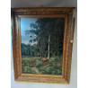 HUILE SUR TOILE PAYSAGE FORESTIER 