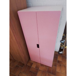 ARMOIRE 2 PORTES ROSE 