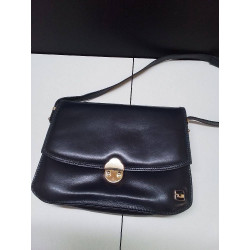 SAC A MAIN VINTAGE CUIR BLEU 