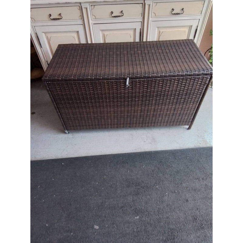 COFFRE DE JARDIN TRESSÉ  SUR ROULETTE PM