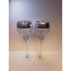 LOT DE DÉCORATIONS EN VERRE 