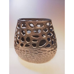 VASE METAL AJOURÉE 