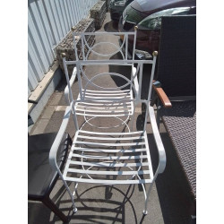 LOT 6 CHAISES BLANCHE EN...