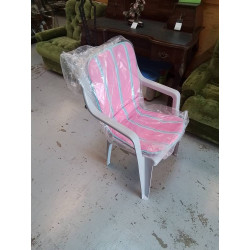 CHAISE DE JARDIN GRISE AVEC...