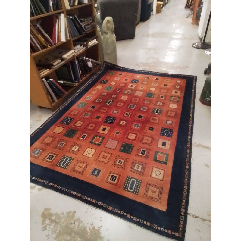 TAPIS EN LAINE TON ORANGE 250X175