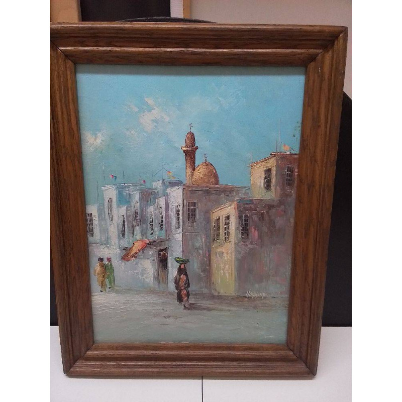 HUILE SUR PANNEAU ORIENTAL 