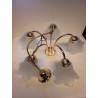 LUSTRE METAL DORÉ 5 FEUX 