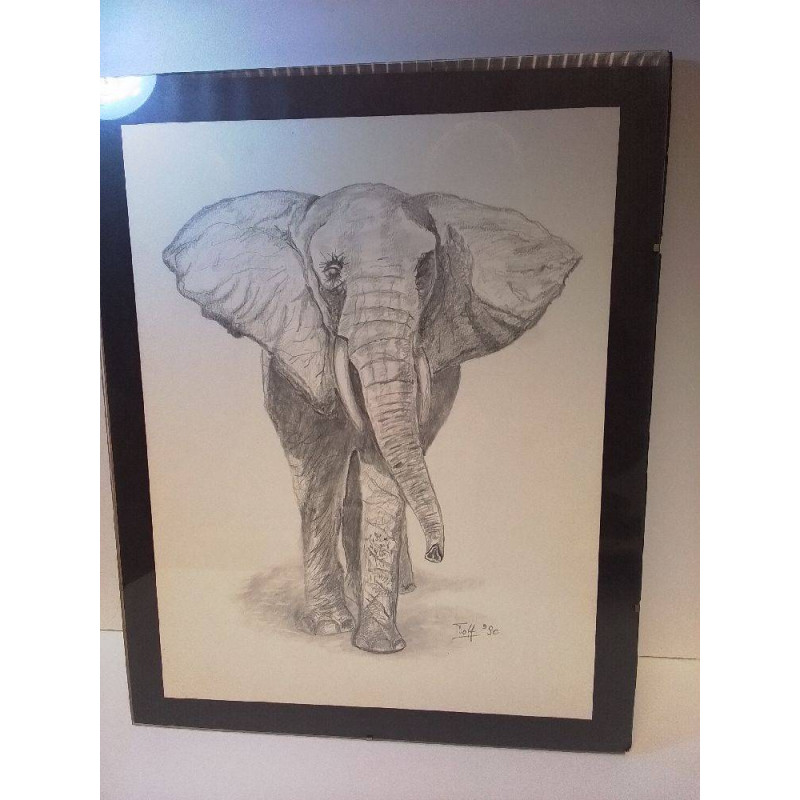 CRAYON SIGNÉ MOTIF ÉLÉPHANT 