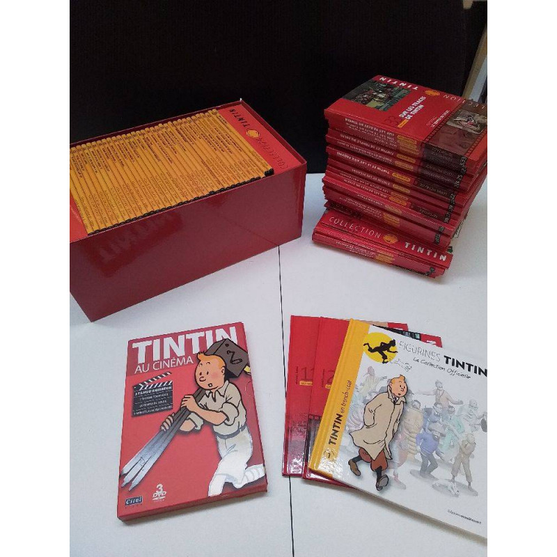 LOT LIVRES ET DVD TINTIN 