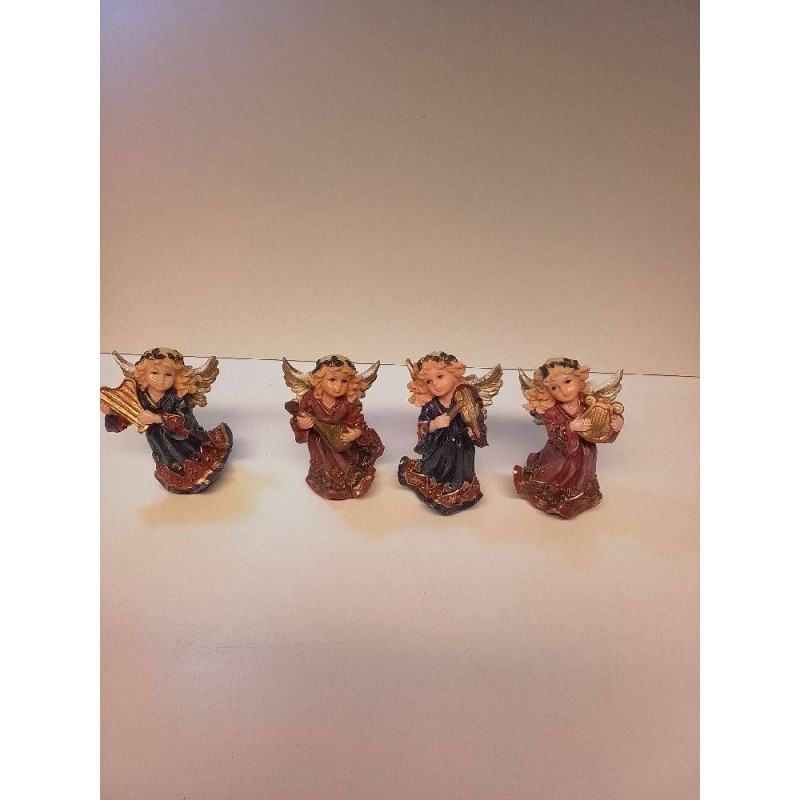LOT DE 4 ANGES MUSICIENS 