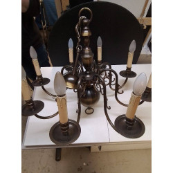 LUSTRE METAL 8 FEUX 