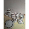 SERVICE A CAFE MOTIF FLEURS 