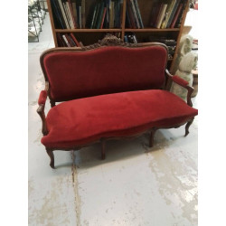 BANQUETTE VELOURS ROUGE...