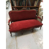 BANQUETTE VELOURS ROUGE STYLR LOUIS XV