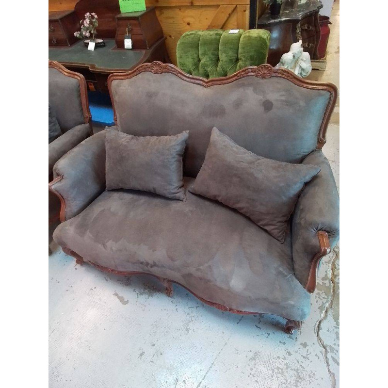 SALON DE STYLE LOUIS XV 2+1+1 GRIS 