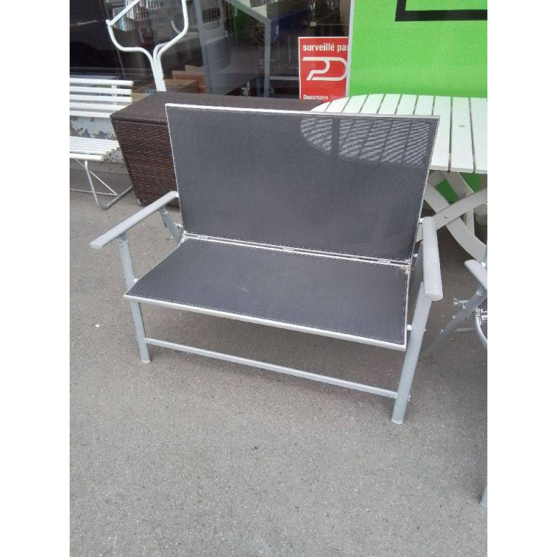 BANC DE JARDIN METAL GRIS