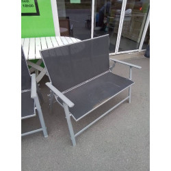 BANC DE JARDIN METAL GRIS