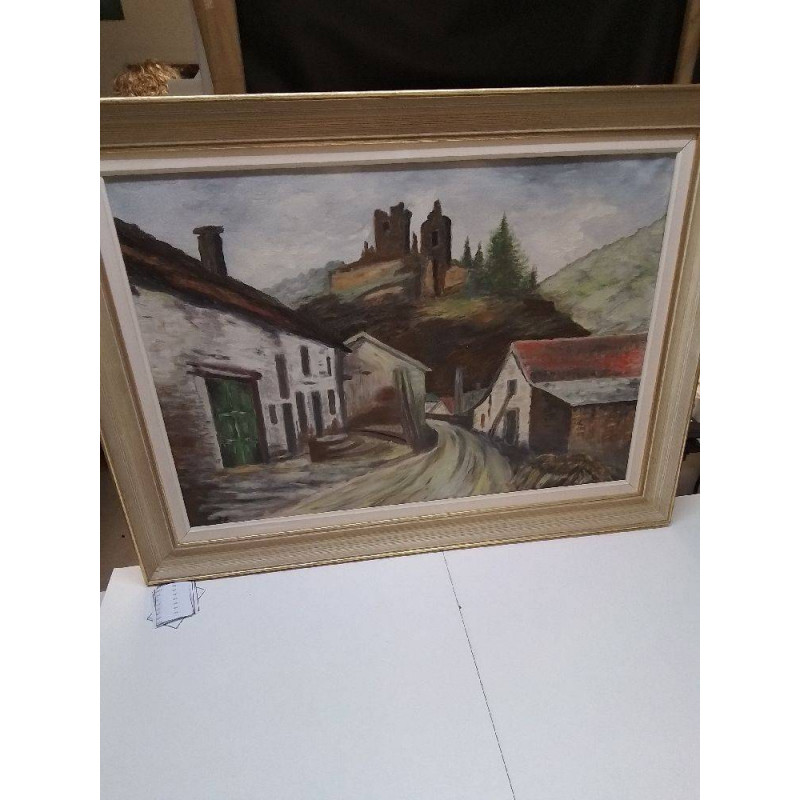 HUILE SUR TOILE SIGNE JF 