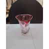 VASE EN CRISTAL ROSE EN L’ETAT