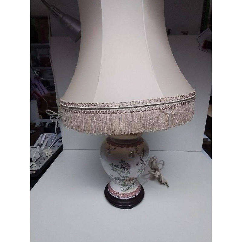 LAMPE A POSER CERAMIQUE MOTIF FLEURS