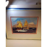 GOUACHE BATEAU SIGNÉ AMALOU
