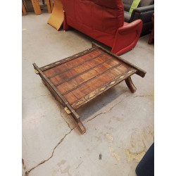 TABLE BASSE EN BOIS ET CUIVRE 