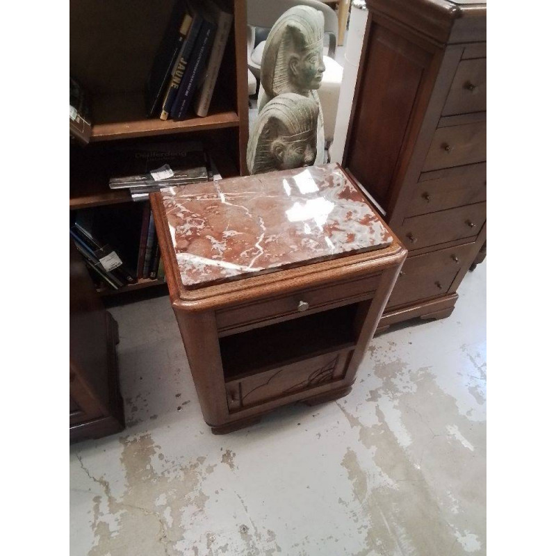 CHEVET ART DECO 1 TIROIR 1 PORTE 