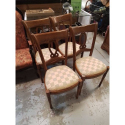 LOT 4 CHAISES EN CHENE...