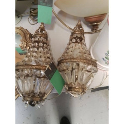 PAIRE D’APPLIQUES METAL...