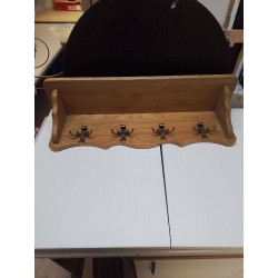 ETAGERE AVEC PATÈRES BOIS