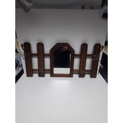 PATÈRES EN BOIS AVEC MIROIR 